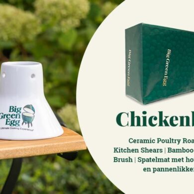 |Big Green Egg Sittin' Chicken Ceramic Roaster|Big Green Egg Kitchen Shears|Big Green Egg Bamboo Skewers Logo|||