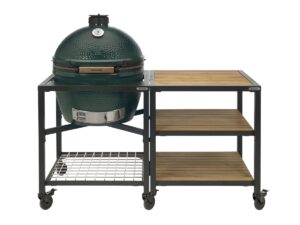 |Big Green Egg EGG Frame XL zonder wielen Modular Workspace|Big Green Egg Acacia Wood Insert Modular Workspace|Big Green Egg Wielen Uitrusting 2 stuks|Big Green Egg  Expansion Frame Excl Casters