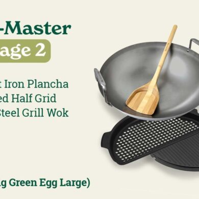 ||Big Green Egg Perforated Half Grid XLarge|Half Cast Iron Plancha 2XLarge