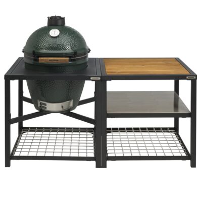 Big Green Egg Medium & Expansion frame+SS+Wood+Grid