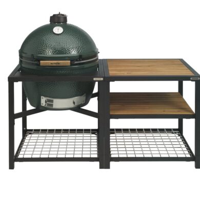 Big Green Egg XLarge & Expansion Frame Wood+Wood+Grid