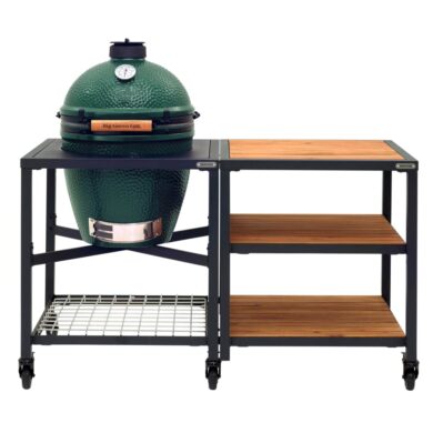 Big Green Egg Medium & Expansion Frame+wood+wood+wood